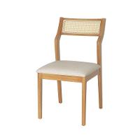 Conjunto 2 Cadeiras De Jantar Lagum Conforto Estofada Jequitibá Natural Linho Bege Palha Sextavada - 6