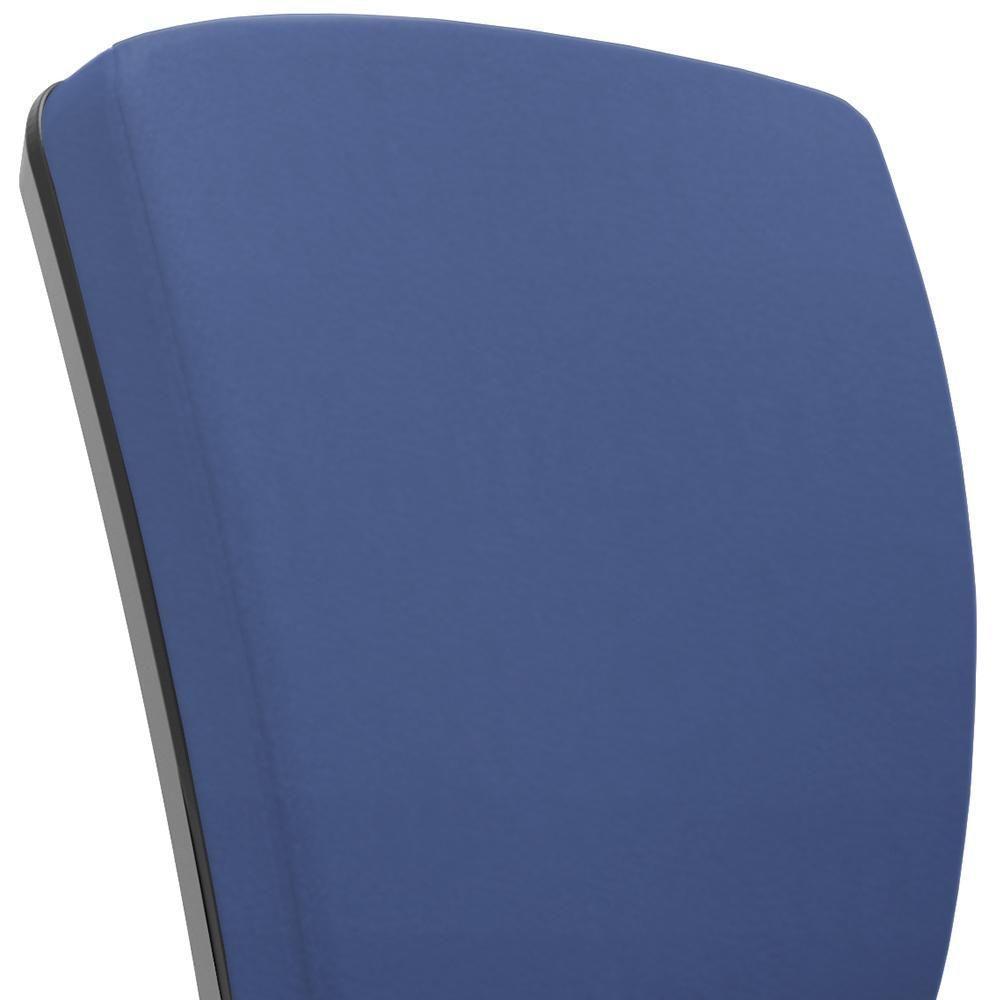 Kit 03 Cadeiras De Escritório Executiva Office Giratória Preto Baixa Flexi P03 Vinil Azul - Lyam - 9