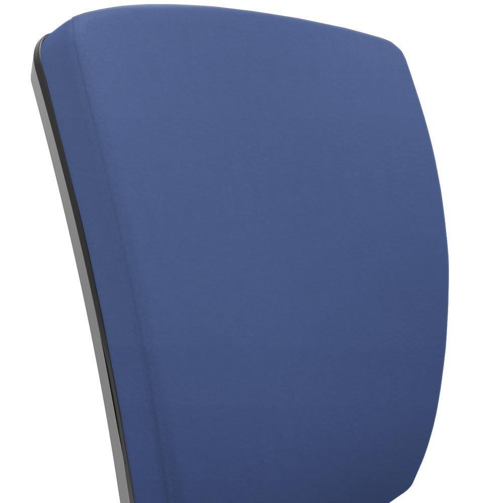 Kit 04 Cadeiras De Escritório Diretor Office Base Giratória Preto Alta Flexi P03 Vinil Azul - Lyam - 9