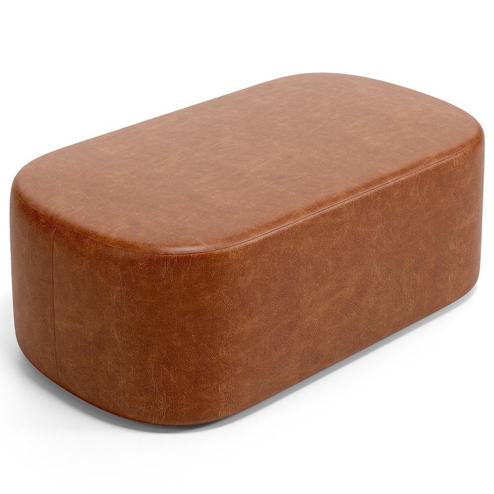 Cabeceira Cama Box 100cm Lanna Com Puff Recamier Doha W01 Couríssimo Camel - Lyam Decor - 10