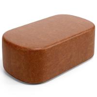 Cabeceira Cama Box 100cm Lanna Com Puff Recamier Doha W01 Couríssimo Camel - Lyam Decor - 10