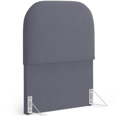 Cabeceira Cama Box 100cm Orgânica Lanna W01 Suede Cinza - Lyam Decor