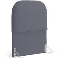 Cabeceira Cama Box 100cm Orgânica Lanna W01 Suede Cinza - Lyam Decor - 1