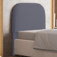 Cabeceira Cama Box 100cm Orgânica Lanna W01 Suede Cinza - Lyam Decor - 2