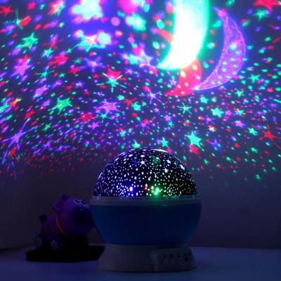 Luminária Abajur Galáxia Universo Céu Rotativa 360 Roxo
