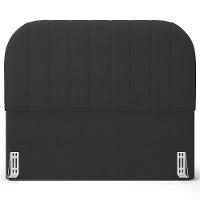 Cabeceira Cama Box Casal Estofada Orgânica 140cm Alice W01 Suede Preto - Lyam Decor - 3