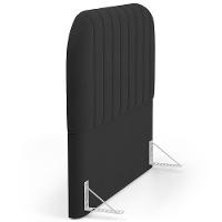 Cabeceira Cama Box Casal Estofada Orgânica 140cm Alice W01 Suede Preto - Lyam Decor - 6