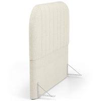 Cabeceira Cama Box Casal Estofada Orgânica 140cm Alice W01 Linho Champagne - Lyam Decor - 6