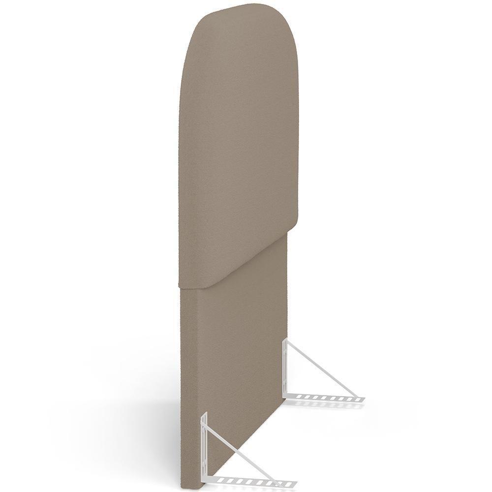 Cabeceira Cama Box 100cm Orgânica Lanna W01 Bouclê Bege - Lyam Decor - 6
