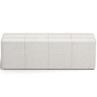 Kit Cabeceira Cama Box Casal 140cm Com Calçadeira Roma W01 Linho Champagne - Lyam - 10