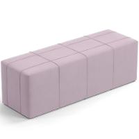 Kit Cabeceira Cama Box Casal 140cm Com Calçadeira Roma W01 Suede Rosê - Lyam