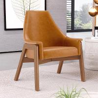 Kit 02 Poltronas Decorativa Para Sala De Estar Sakura L02 Couríssimo Canela - Lyam Decor - 2