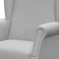 Poltrona De Amamentação Com Balanço E Puff Elisa P02 Linho - Lyam Decor Linho Cinza - 6