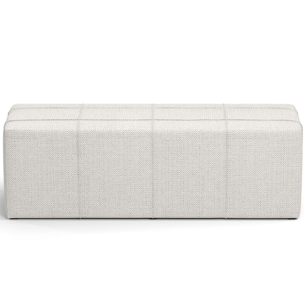 Kit Cabeceira Cama Box Queen 160cm Com Calçadeira Roma W01 Linho Champagne - Lyam - 10