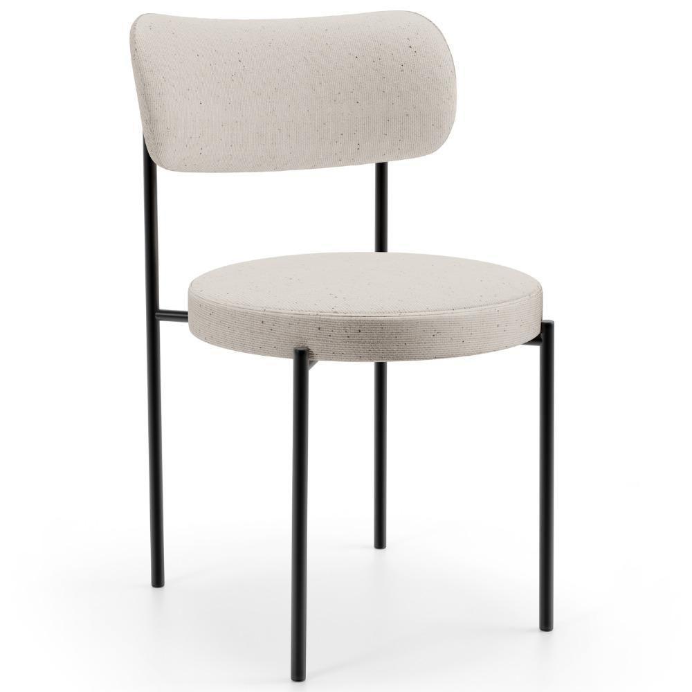 Mesa Valência Com 06 Cadeiras Para Sala De Jantar Louise L02 Linho Cru - Lyam Decor - 2