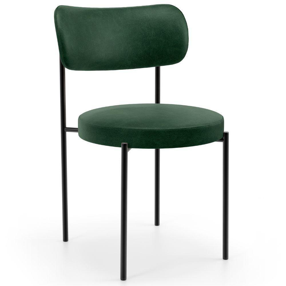 Mesa Valência Com 06 Cadeiras Para Sala De Jantar Louise L02 Couríssimo Verde - Lyam Decor - 3