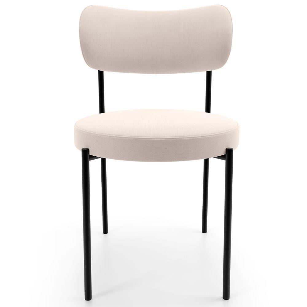 Mesa Valência Com 06 Cadeiras Para Sala De Jantar Louise L02 Suede Bege - Lyam Decor - 10