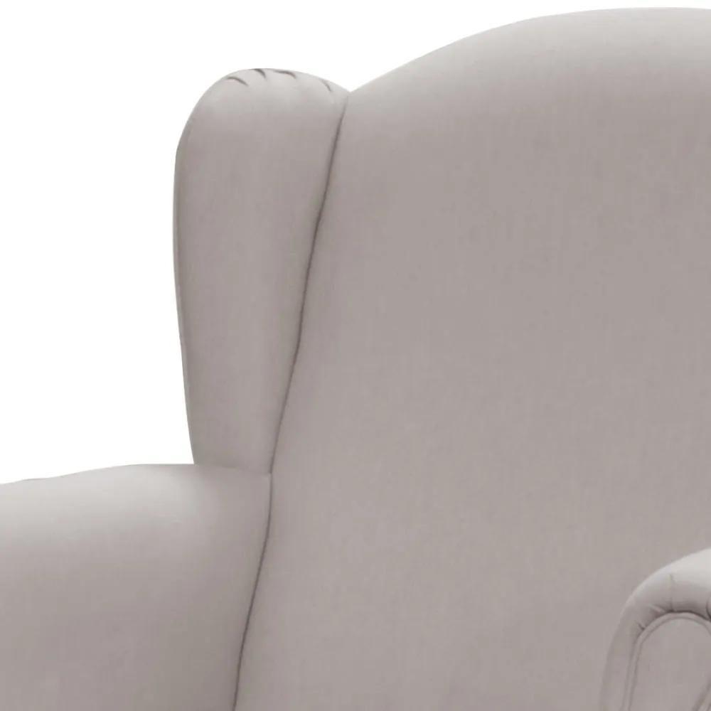 Poltrona De Amamentação Com Balanço E Puff Elisa P02 Linho - Lyam Decor Linho Cru - 9