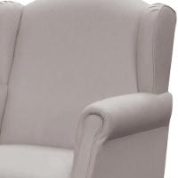 Poltrona De Amamentação Com Balanço E Puff Elisa P02 Linho - Lyam Decor Linho Cru - 10