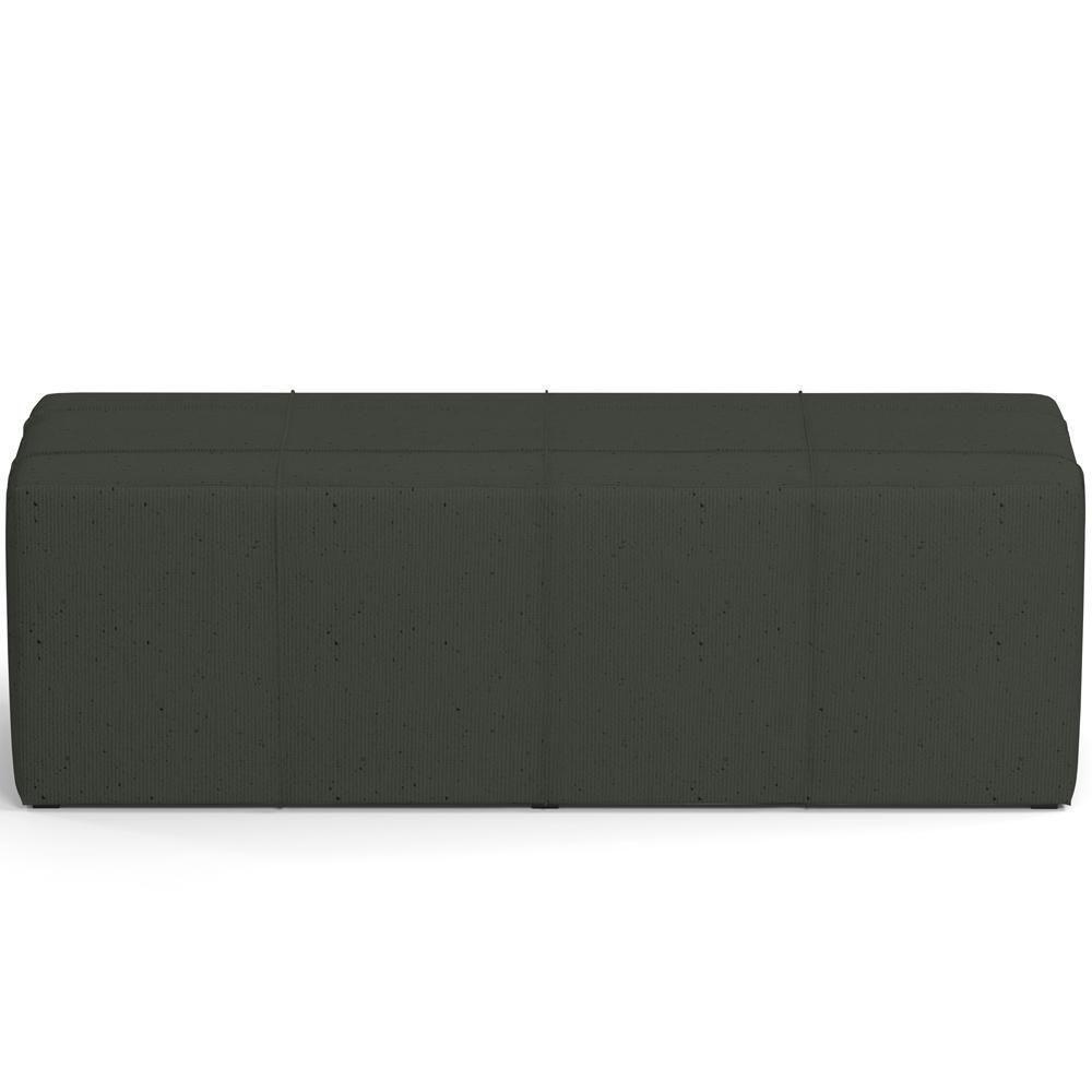 Kit Cabeceira Cama Box Casal 140cm Com Calçadeira Roma W01 Linho Verde Musgo - Lyam - 10