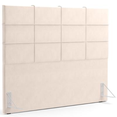 Cabeceira para Cama Box Roma W01 Casal King Suede Bege Lyam Decor