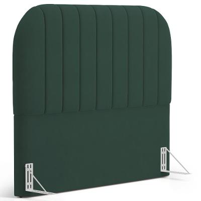 Cabeceira Cama Box Queen Estofada Orgânica 160cm Alice W01 Suede Verde Musgo - Lyam Decor