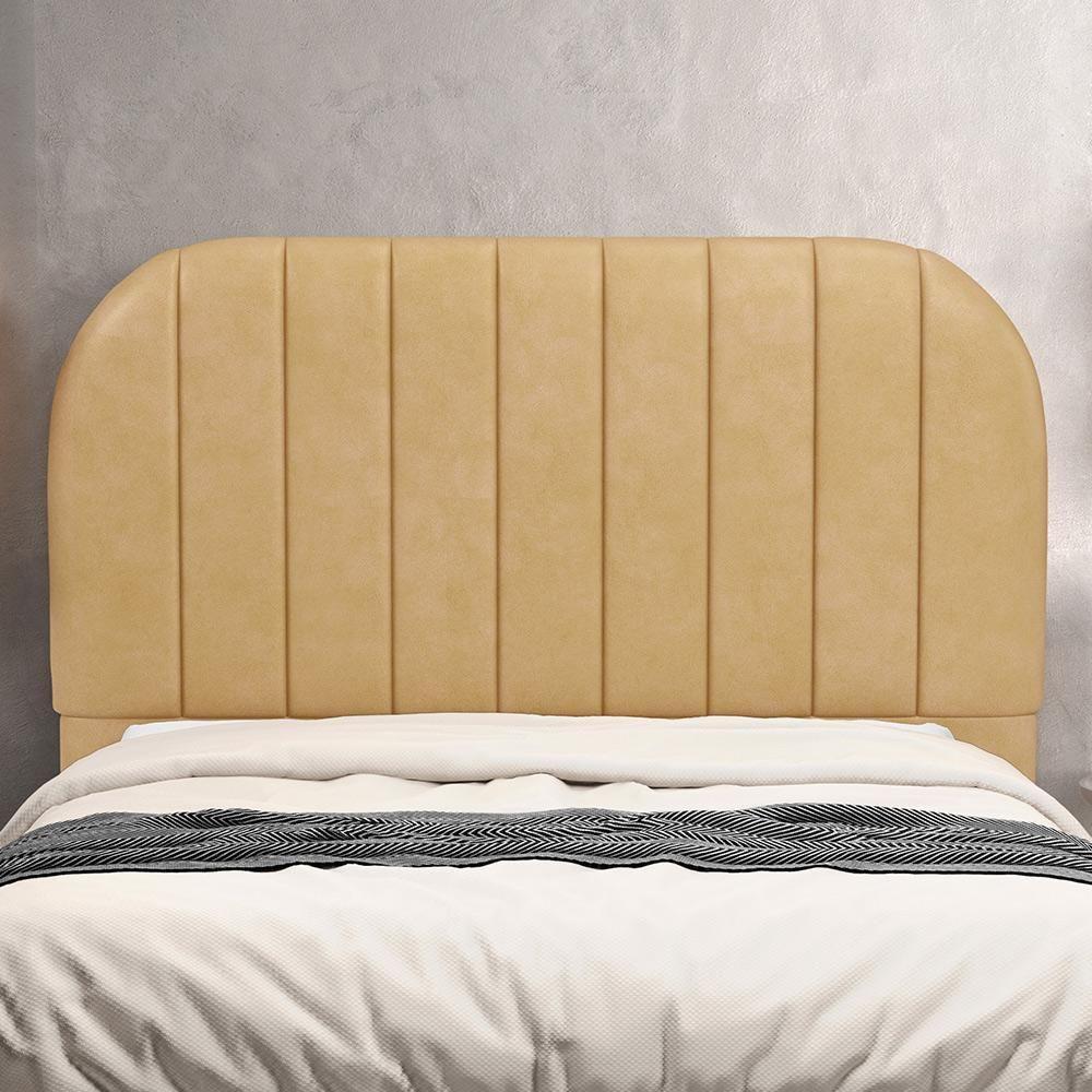 Cabeceira Cama Box Casal Estofada Orgânica 140cm Alice W01 Couríssimo Fendi - Lyam Decor - 2
