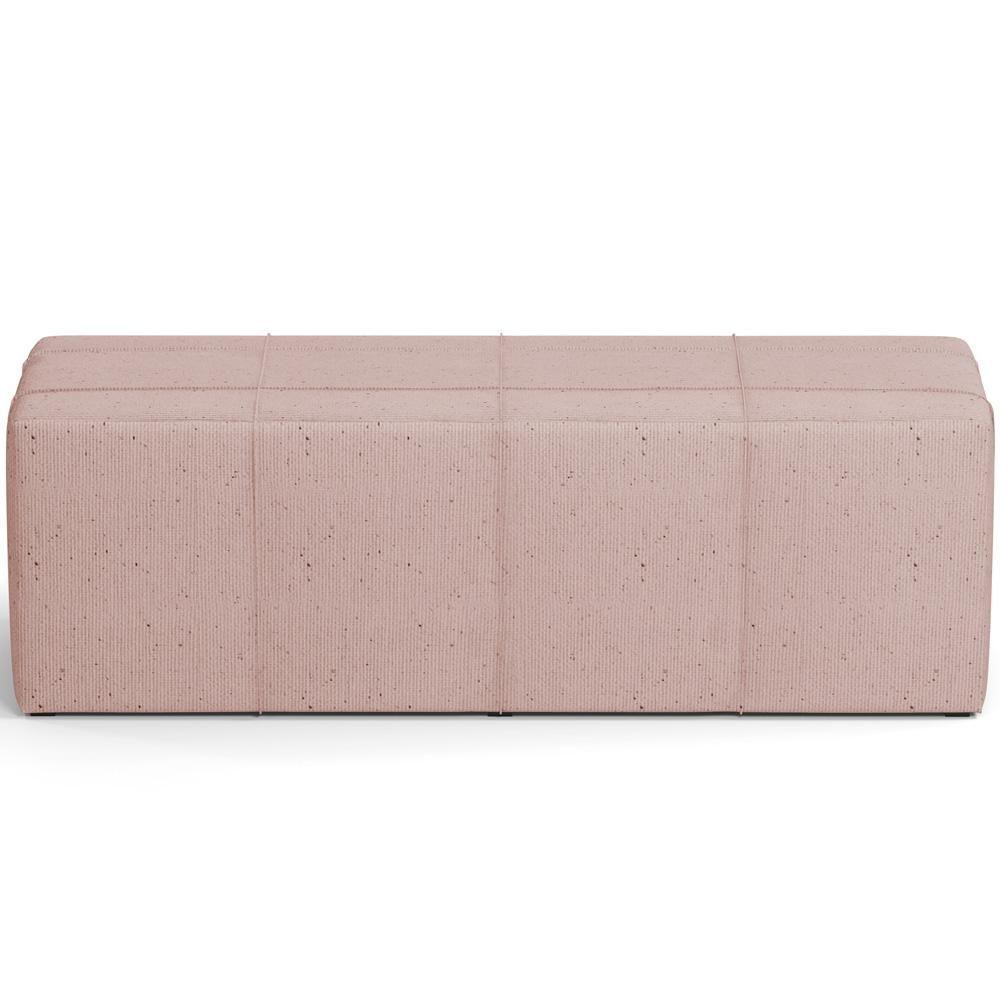 Kit Cabeceira Cama Box Casal 140cm Com Calçadeira Roma W01 Linho Rosê - Lyam - 10