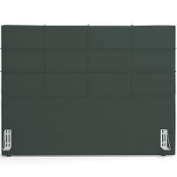 Kit Cabeceira Cama Box King 195cm Com Calçadeira Roma W01 Suede Verde Musgo - Lyam - 3