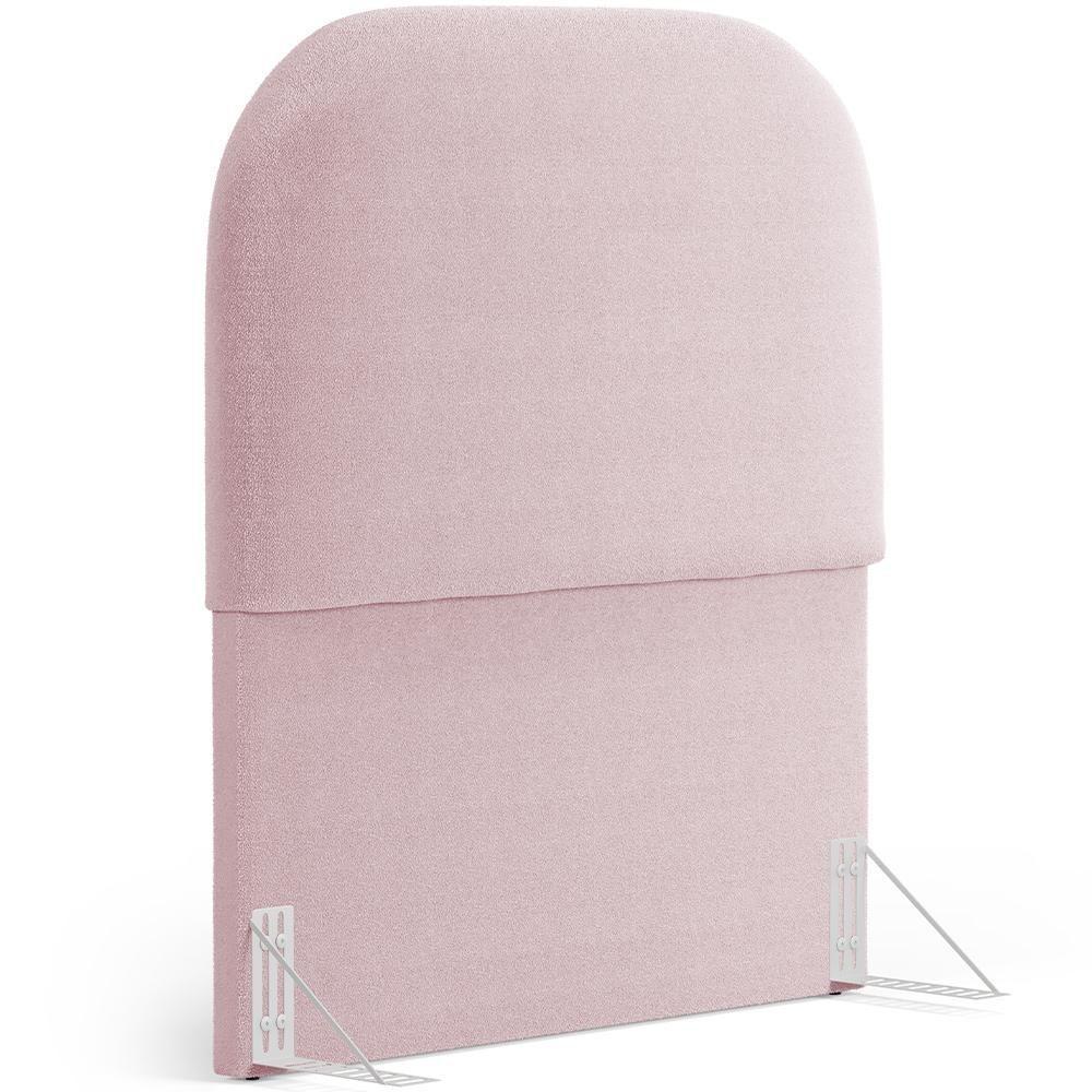 Cabeceira Cama Box 100cm Orgânica Lanna W01 Bouclê Rosê - Lyam Decor - 1