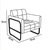 Poltrona Sala Industrial Alta Tubo Dourado Elisa Bouclê Pistache D03 - D'rossi