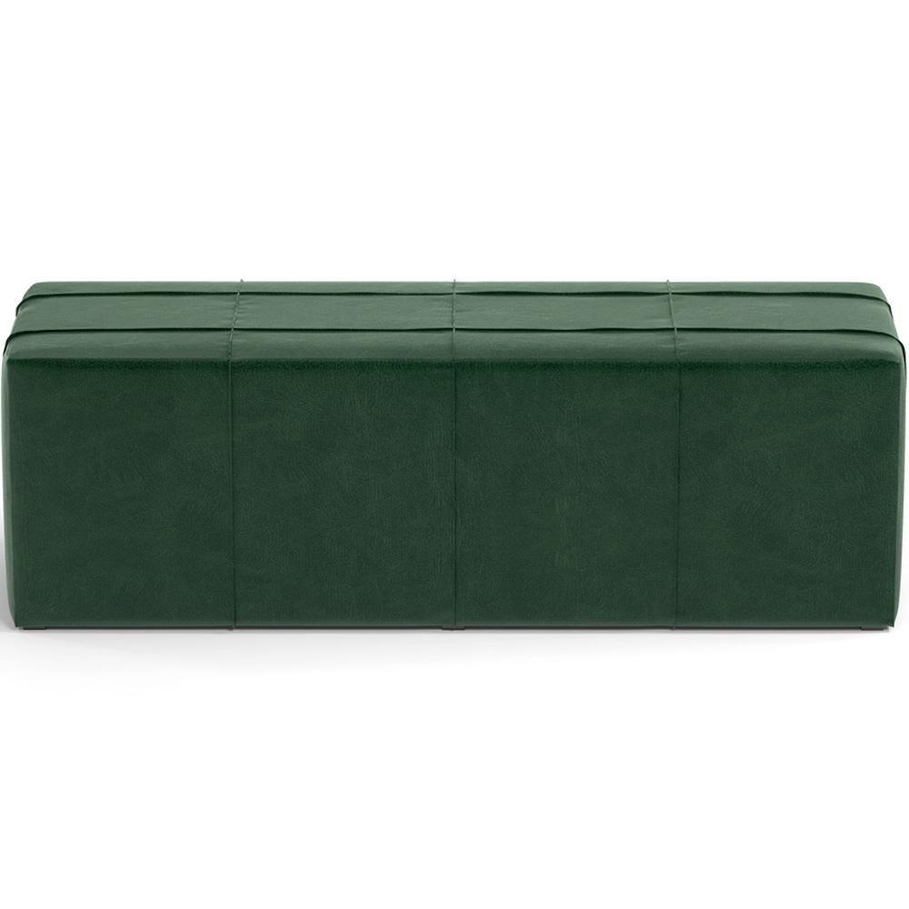 Kit Cabeceira Cama Box Queen 160cm Com Calçadeira Roma W01 Couríssimo Verde - Lyam - 8