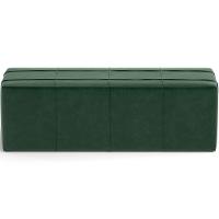 Kit Cabeceira Cama Box Queen 160cm Com Calçadeira Roma W01 Couríssimo Verde - Lyam - 8