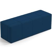 Kit Cabeceira Cama Box Queen 160cm Com Calçadeira Roma W01 Suede Azul Marinho - Lyam