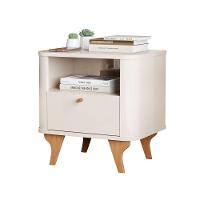 Mesa De Cabeceira Aruma Slim Com Cantos Arredondados Off White - 1