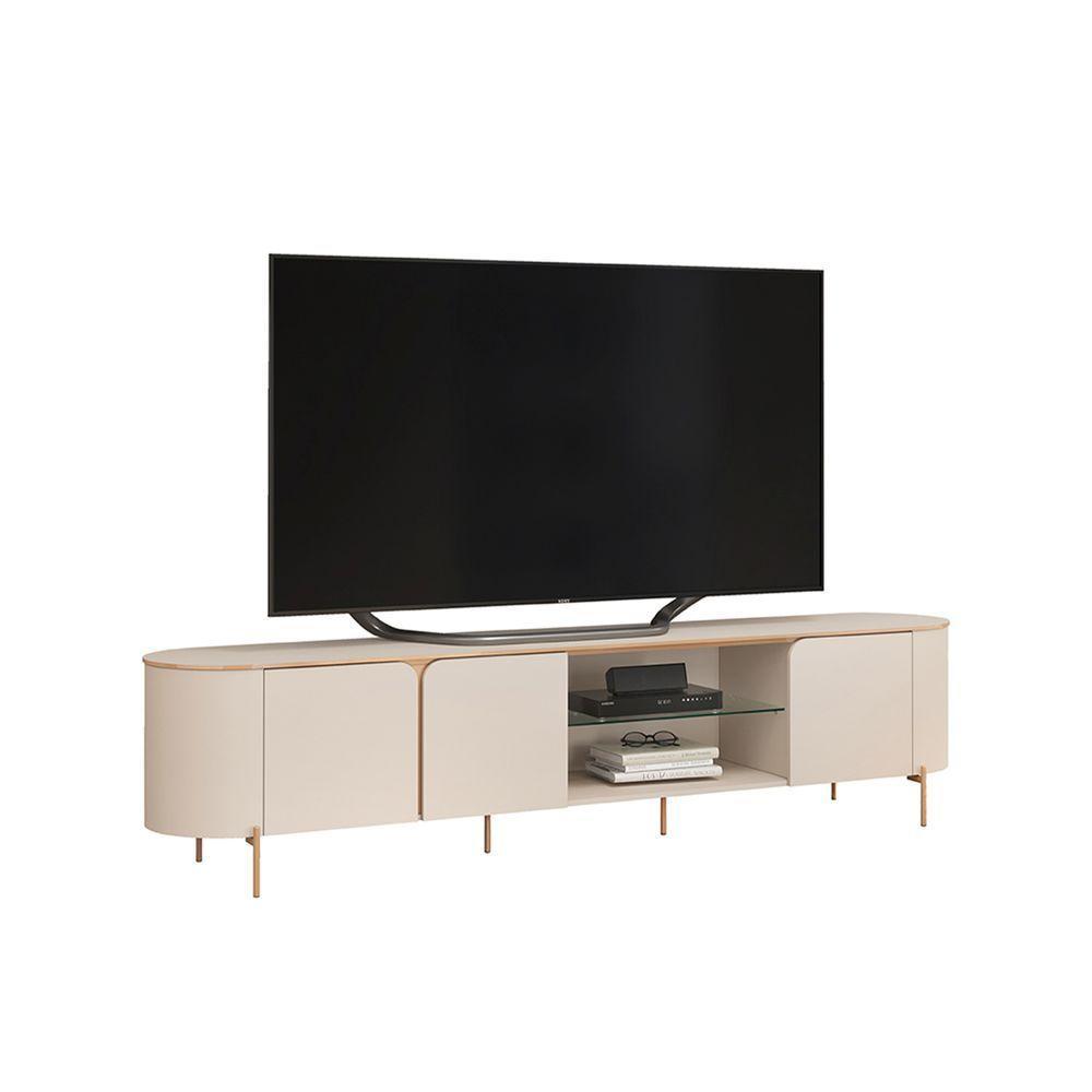 Bancada Ariana 3 Portas E Com Cantos Arredondados Off White - 1