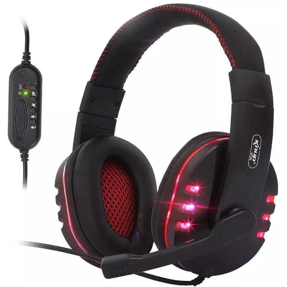 Headset Gamer Ps4 Pc Notebook Som Do Jogo e Chat Plug Usb 2.0 7.1 Virtual Kp-359 - 1