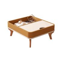 Mesa De Centro Aruma Com Cantos Arredondados Off White Com Nature - 1