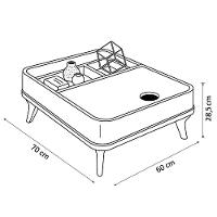 Mesa De Centro Aruma Com Cantos Arredondados Off White Com Nature - 5