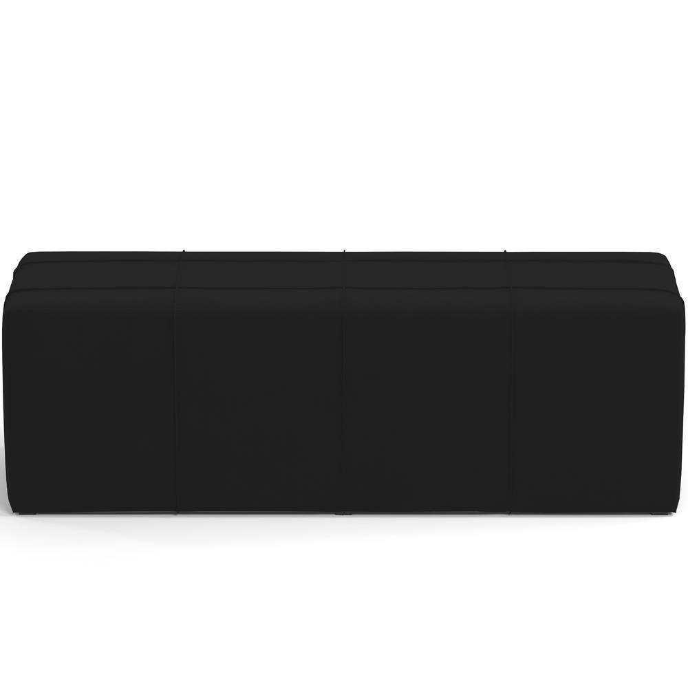 Kit Cabeceira Cama Box Queen 160cm Com Calçadeira Roma W01 Suede Preto - Lyam - 10