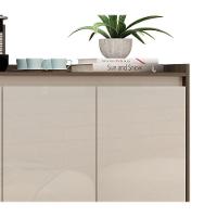 Balcao Buffet Retrô Delta 3 Portas Malbec Com Off White - Moveisaqui - 3