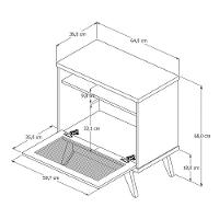 Mesa Cabeceira Jb Camu-camu New Nature Com Off White - Moveis Jb - 6