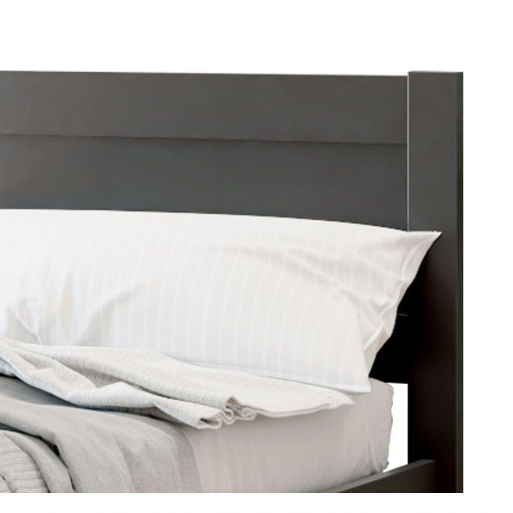 Cama Solteiro Com Auxiliar Prisma Preto - Jea Móveis - 4