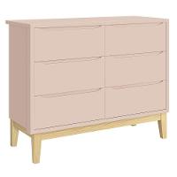 Jogo De Quarto Para Bebê Classic New Rosa Fosco Com Natural - Moveisaqui
