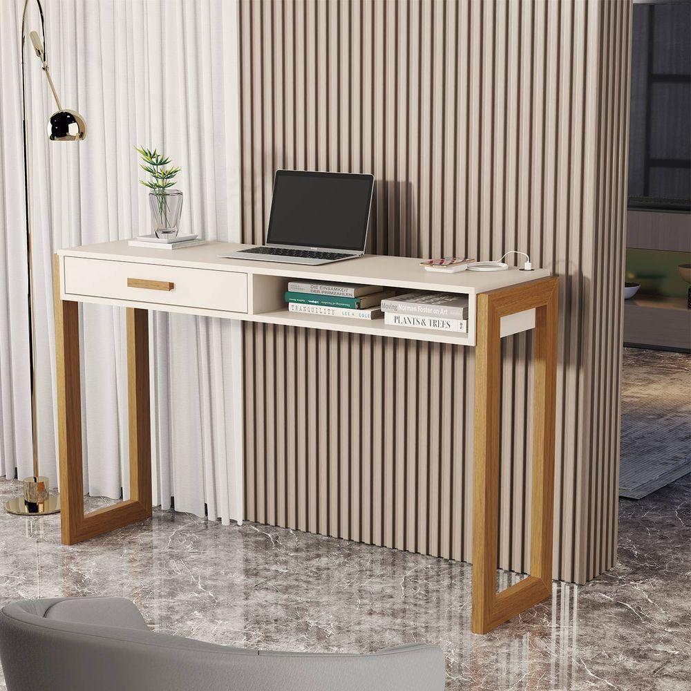 Escrivaninha Jb 6055 New Luxo Off White - Moveis Jb - 2