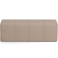 Kit Cabeceira Cama Box Queen 160cm Com Calçadeira Roma W01 Linho Bege Escuro - Lyam - 10