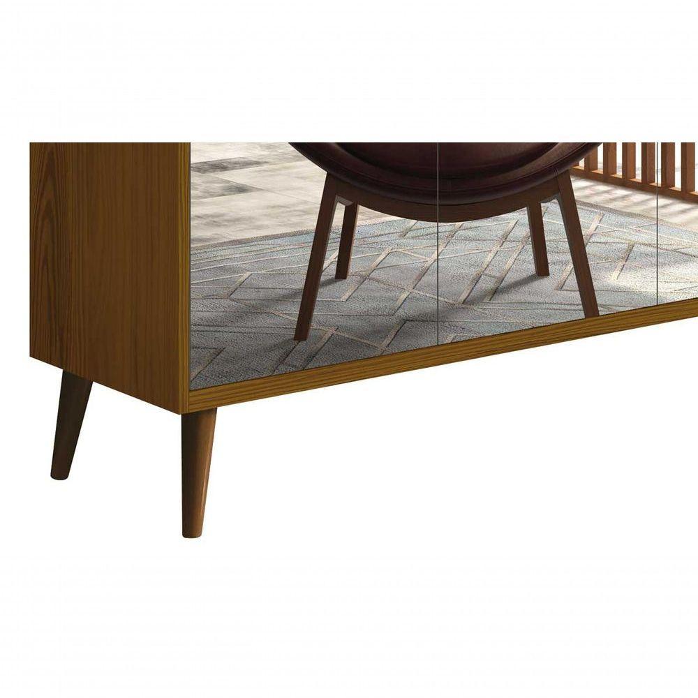 Balcao Buffet Retrô Com Espelho Delta 4 Portas Freijó - Moveisaqui - 4