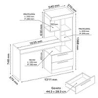 Mesa Para Computador Office Nt 2010 Freijó - Notável - 7