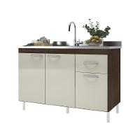 Balcão Para Pia 1,18mts Brasil Noce - Off White - Indekes - 1