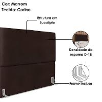 Cabeceira Queen 160 Cm Com Frame Luna Corino Artte Marrom